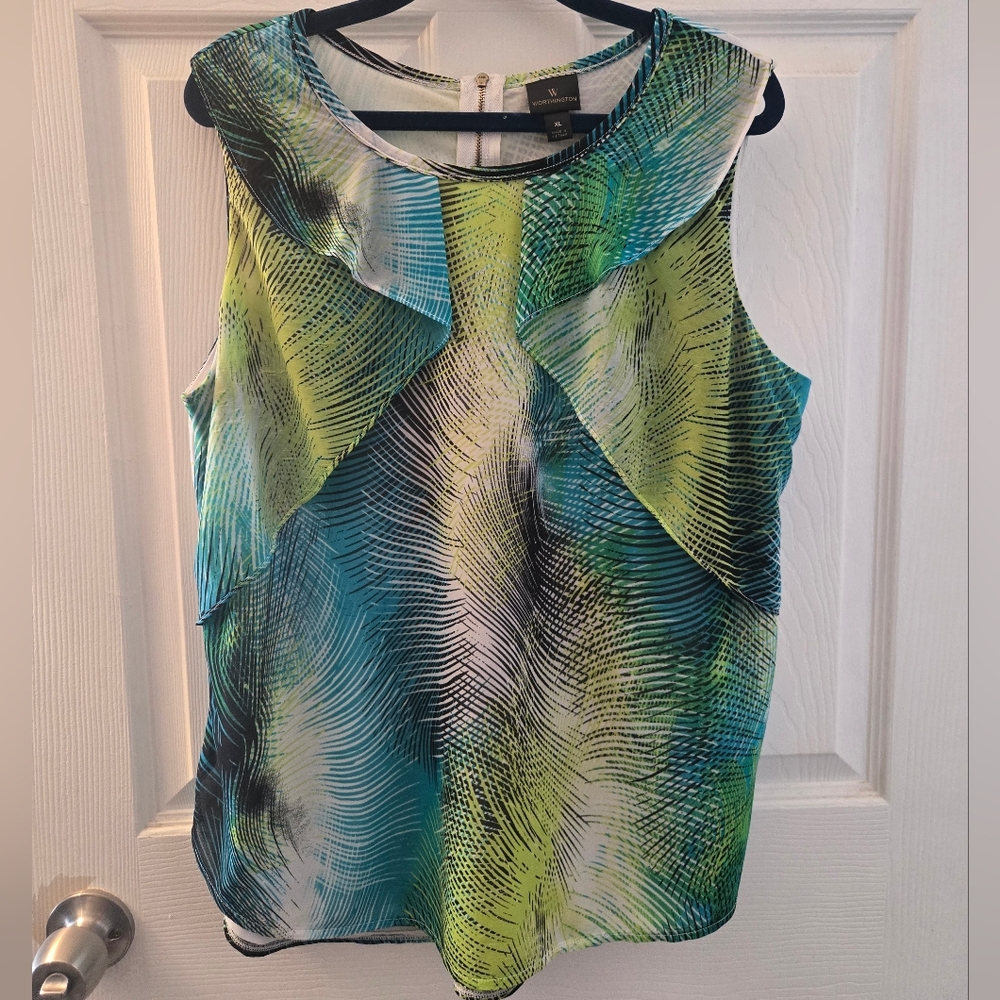 SALE!! Women's Vibrant Multicolor Sleeveless Top